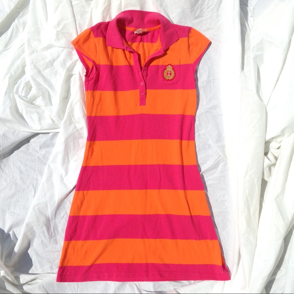 Isaac Mizrahi Dress Striped Dress Y2K Dress Preppy Dress Golf Dress Shirt Dress